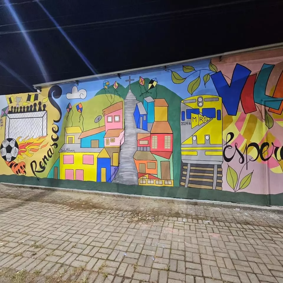 Praça da Vila Esperança ganha mural artístico e tem festa cultural programada para o final de semana